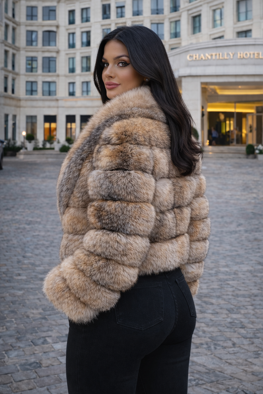 Luxury Frost Otoban Fur Jacket for Women – Genuine Natural Fur Coat – Premium Winter Outerwear